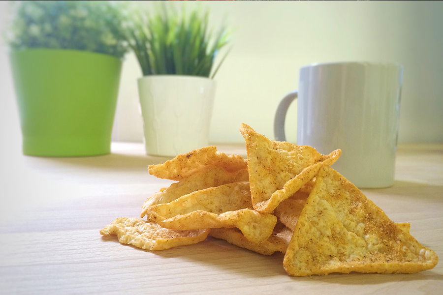 Ketosis friendly snacks, Crunchy Cheddar Cheese High Protein Tortilla